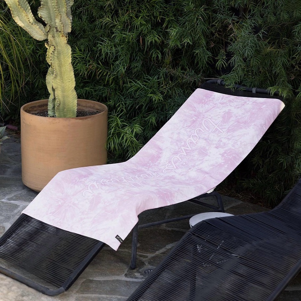 Travis Mathew Fiji Feeling Pink Beach Towel